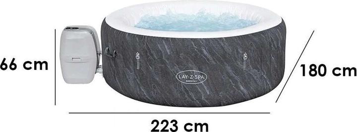 Produktbild Bestway WHP Boracay Airjet 180x66cm 120Düsen 4P. rund grau (4 Personen)