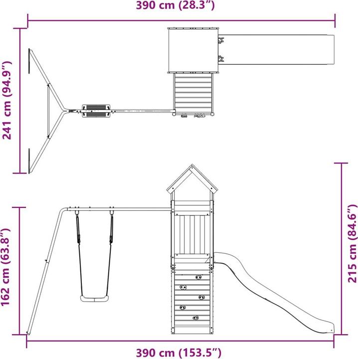 Valori nutrizionali e ingredienti vidaXL Spielturm