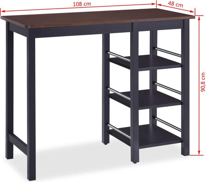 Produktbild vidaXL Bar-Set (108 x 48 x 91 cm)
