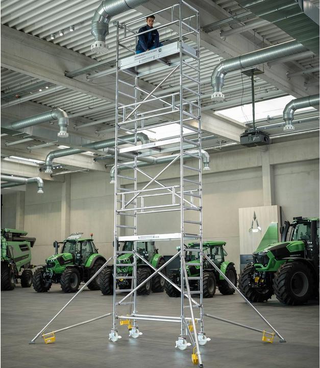 Produktbild Munk Rollgerüst 0,75 x 2,45 m mit Ausleger Plattformhöhe 9,35 m (Gerüst, 200 cm)