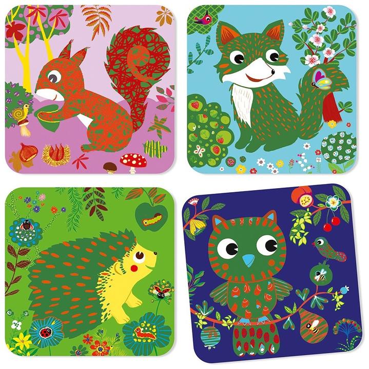 Actual product image Djeco Scratch pictures forest animals