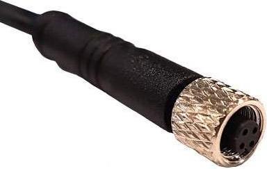 Image du produit Bulgin Kit de câbles, connecteur femelle M5 - extrémités ouvertes, 4 conducteurs, 1m, IP67, noir