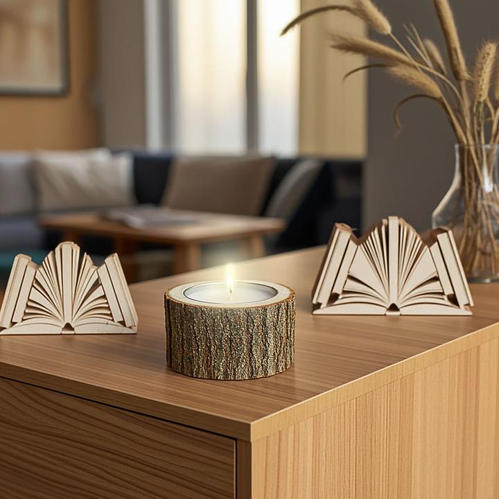 Produktbild Natura Punto Kerzenhalter Windlicht Baumstamm