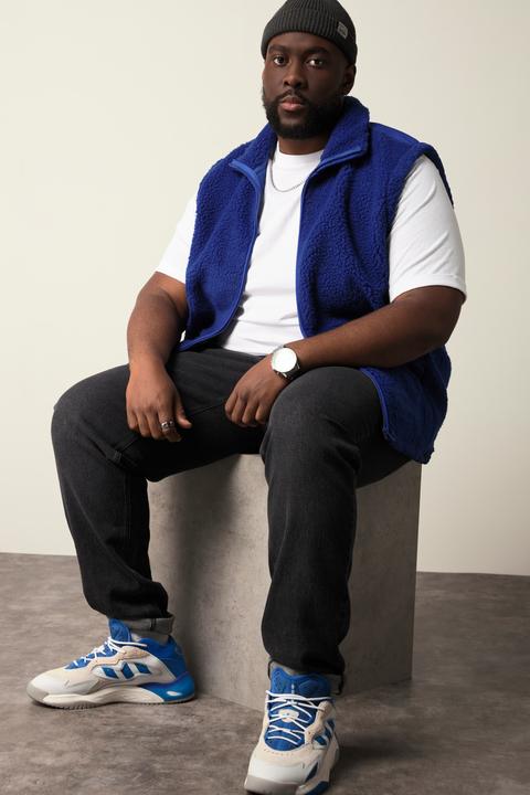 Actual product image Sthuge teddy fleece gilet FLEXLASTIC®, stand-up collar, up to 8 XL (XXL)