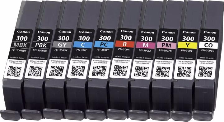Actual product image Canon Ink/PFI-300 10ink Multi (M, C, R, Y, PM, PC, GY, CO, MBK, PBK)