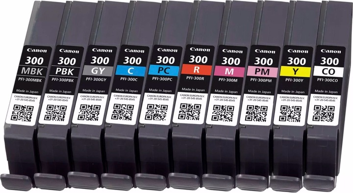 Produktbild Canon Ink/PFI-300 10ink Multi (M, PM, R, PC, C, Y, GY, CO, MBK, PBK)