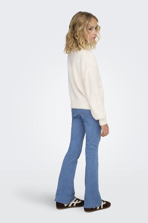 Produktbild Only Normal geschnitten Rundhals Lange Bündchen Tief angesetzte Schulter Pullover Strickpullover (146, 152)