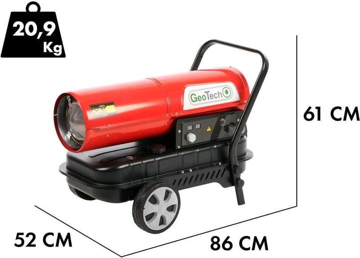 Actual product image GeoTech DH 3000 Diesel hot air generator direct combustion (30000 W)