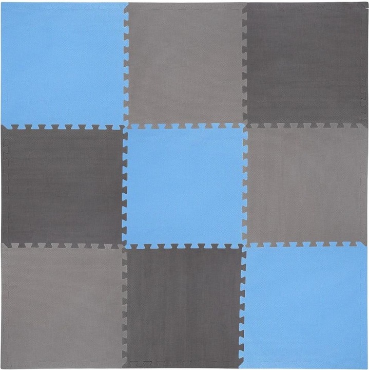 Actual product image One Folding mat for training HMS MP10, light gray-blue-dark gray, 60x60x1.0 cm, 9 parts (1 cm)