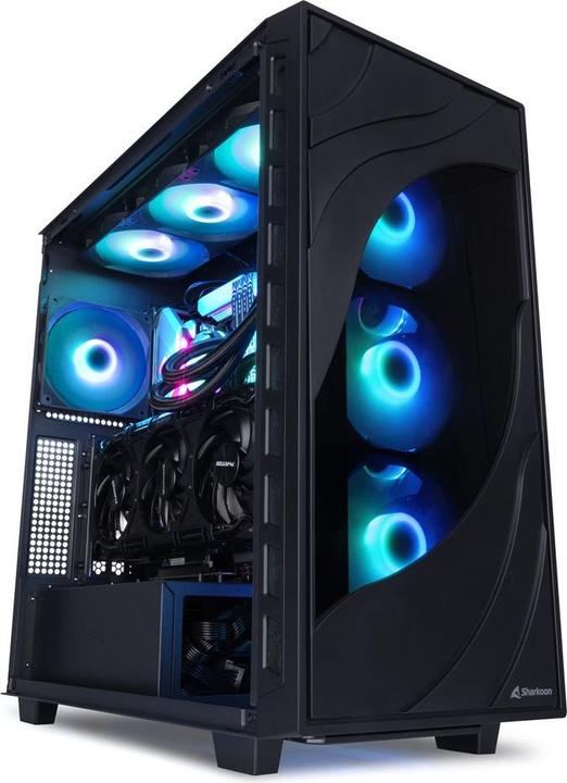 Produktbild Sharkoon Rebel C80G RGB ATX Black (schwarz) (ATX, mATX, Mini-ITX)
