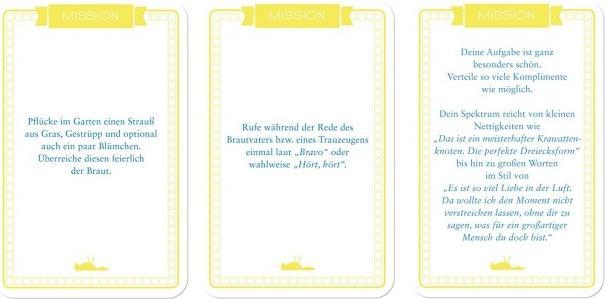 Actual product image Chaoskarten Wedding 51 missions (German)
