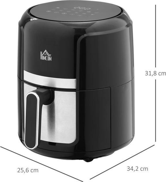 Actual product image Swisshandel24 Heissluftfritteuse 4 L, 12 Programme, 80-200° C Temperatur, Antihaft, Schwarz
