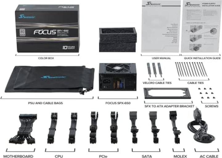 Actual product image Seasonic Focus SPX (2021) (650 W)
