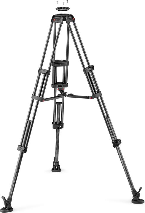 Manfrotto CF Twin MS Tripod 100/75mm (Carbone, Matières plastiques)