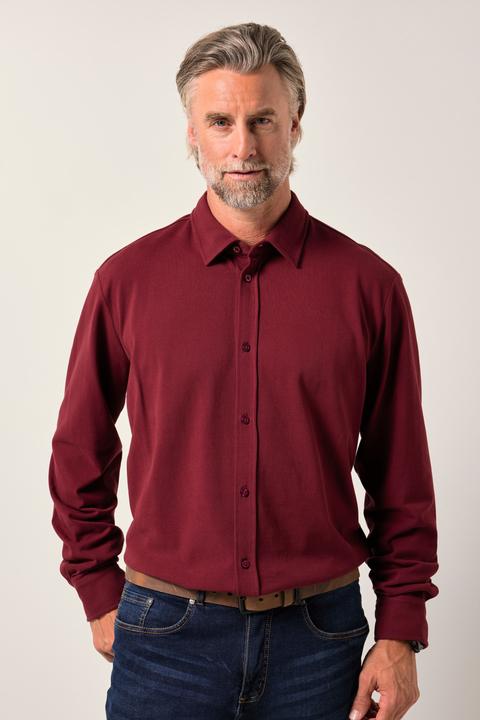 Image du produit Boston Park Chemise en maille piquée. Manches longues, col Kent. Coupe Comfort Fit - jusqu'au 8 XL (8XL)