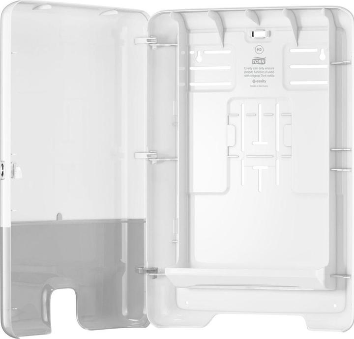 Produktbild Tork Falthandtuchspender H2 Xpress Kunststoff Weiss 302 x 102 x 444 mm