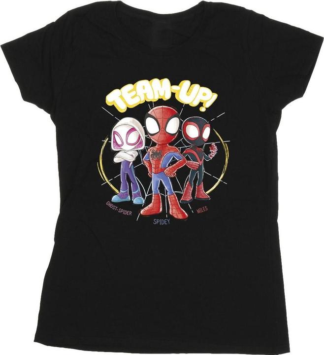 Actual product image Womens/Ladies Spidey And His Amazing Friends Sketch Cotton T-Shirt (S)