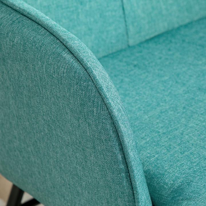 Image du produit Homcom Schaukelstuhl mit Hocker Polyester, Schaumstoff Dunkelgrün