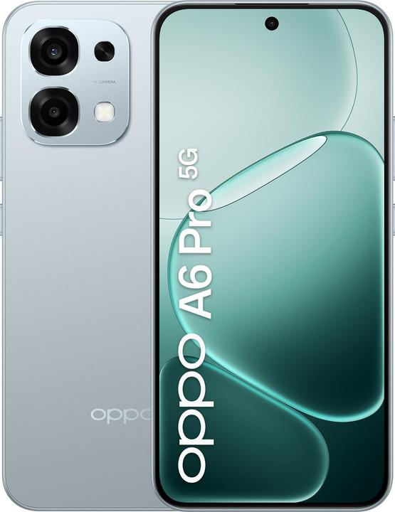 Produktbild OPPO A6 Pro 5G (256 GB, Lunar Titanium, 6.57", Dual SIM, 5G)