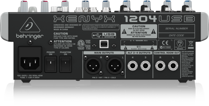 Actual product image Behringer Xenyx 1204USB (Studio- and Livemixer)