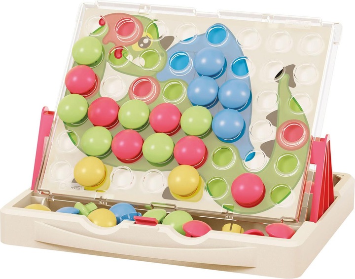 Produktbild Quercetti PlayEco+ Mosaik-Steckspiel aus recyceltem Kunststoff: FantaColor Junior PlayEco+ (58 Teile)