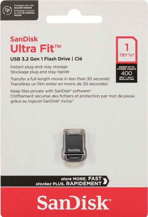 Image du produit SANDISK Ultra Fit (1000 Go, USB-A)