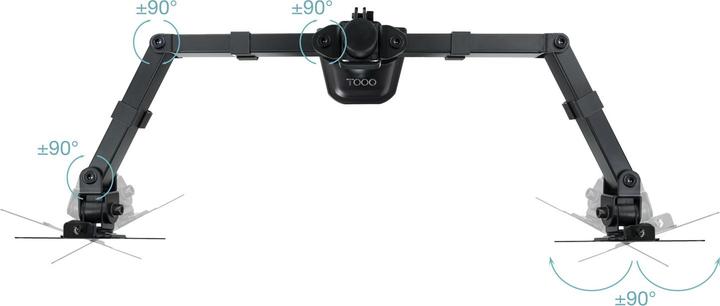 Produktbild Tooq Technology SOPORTE MESA GIRA INCLI 2 BRAZOS 17-27" NEGRO (Tisch, 27.01", 16 kg)