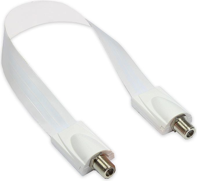 Produktbild Good Connections SAT Fensterdurchführung High-Quality, weiss, Gesamtlänge inkl. Stecker 26,5cm, flexible Länge 17,5cm (Fensterdurchführung)