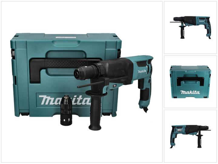 Image du produit Makita HR 2630 TJ Perforateur burineur 800 W 2,4 J SDS Plus + Mandrin rapide + Coffret Makpac