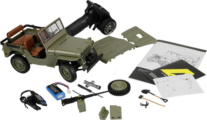 Produktbild Amewi Jeep Willys MB Scale Crawler 4WD 1:14 RTR grün (RTR Ready-to-Run)