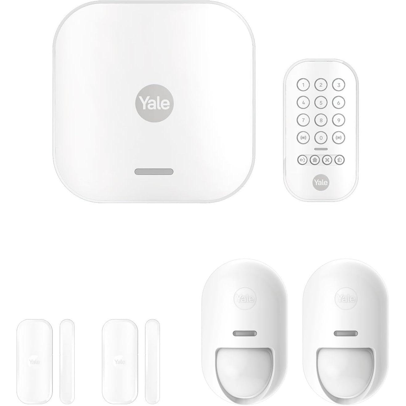 Yale Bianco Protezione Antifurto + Sistema Di Allarme, Starter Kit Di Allarme Intelligente+