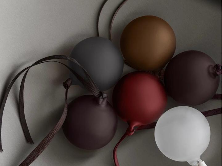 Image du produit Blomus JUHLA Weihnachtsschmuck M smoke/coffee/clear 5cm 6tlg (6 x)