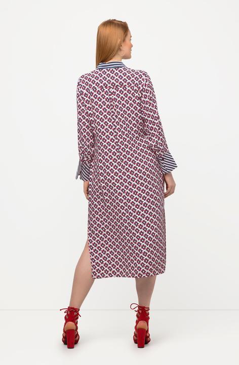 Produktbild Ulla Popken Kleid, Grafik-Design, Hemdkragen, Langarm (46, 48)