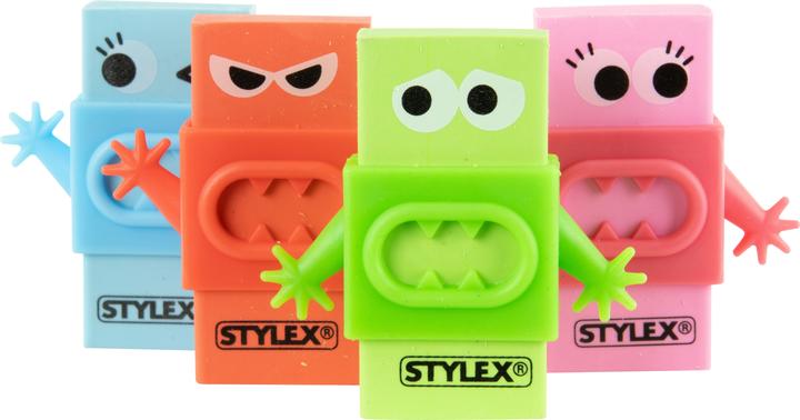 Produktbild Stylex Radiergummi Monster im Display