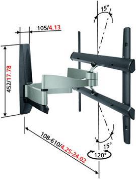 Produktbild Vogels EFW 6445 PLUS, LCD/Plasma Wandträger, Dreh-/Neigbar (Wand, 59 kg)