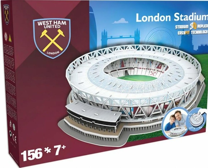 Produktbild Nanostad West Ham United Stadion 3D Puzzle (156 Teile)
