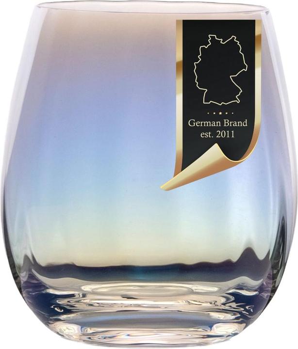 Actual product image Intirilife Drinking glass with rainbow shimmer and wave shape 380 ml (0.38 l, 1x)