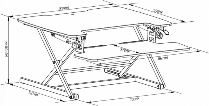 Actual product image Hannspree Desk attachment