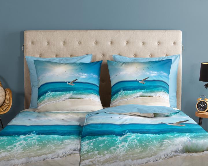 Image du produit Good Morning Sealife (Set de linge de lit, 135 x 200 cm, 80 x 80 cm)