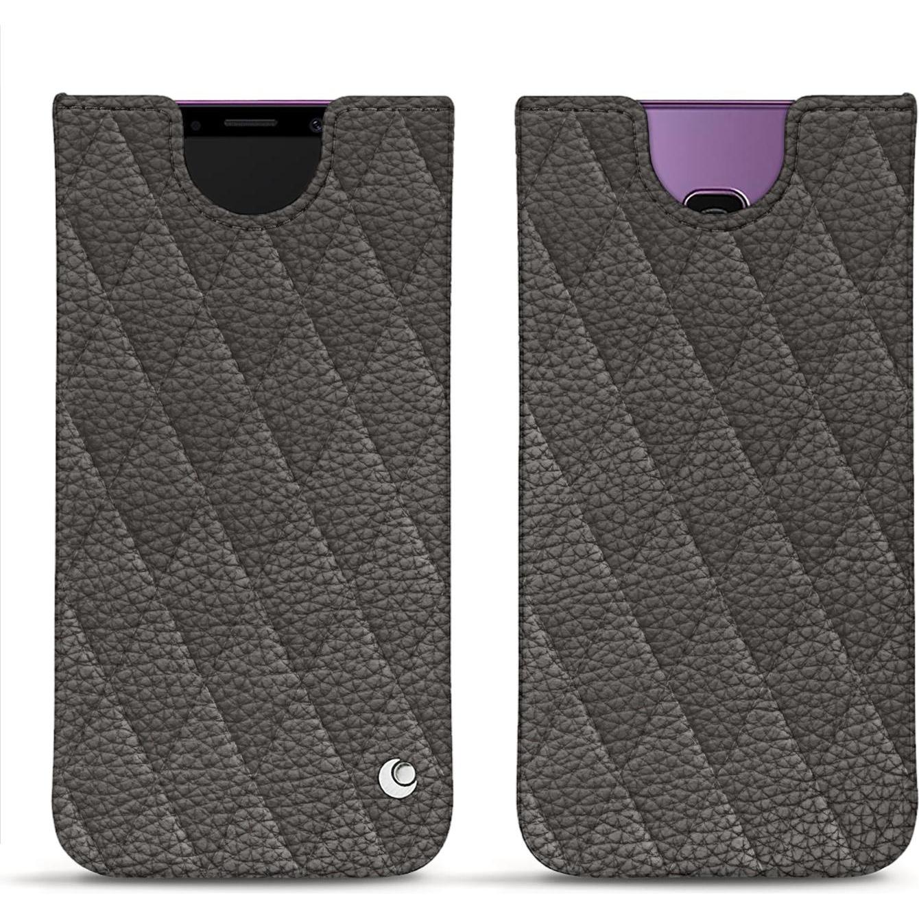 Noreve Lederschutzhülle (Samsung Galaxy S9+), Smartphone Hülle, Grau