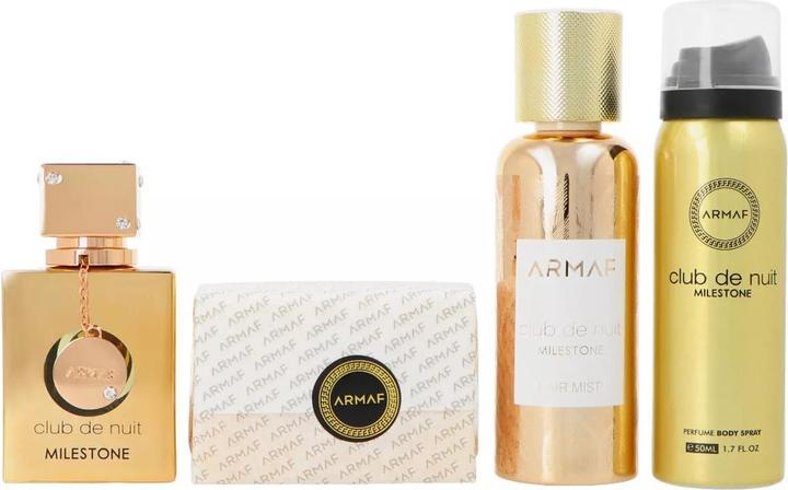 Produktbild Armaf Club De Nuit Milestone - EDP 30 ml + bar soap 130 g + body spray 50 ml + hair spray 55 ml (Parfum Set)