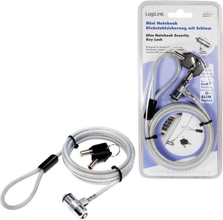Actual product image LogiLink Notebook anti-theft device with combination lock