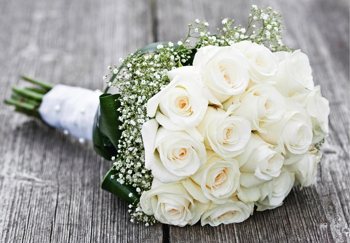 Image du produit Carte de mariage - Bouquet de roses (1 pcs)