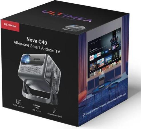 Actual product image Ultimea Nova C40 Beamer with Dolby Audio, 4K Support, Android TV 11.0, 600 ANSI Lumen, Bluetooth (Full HD, 600 lm, 1.25:1)