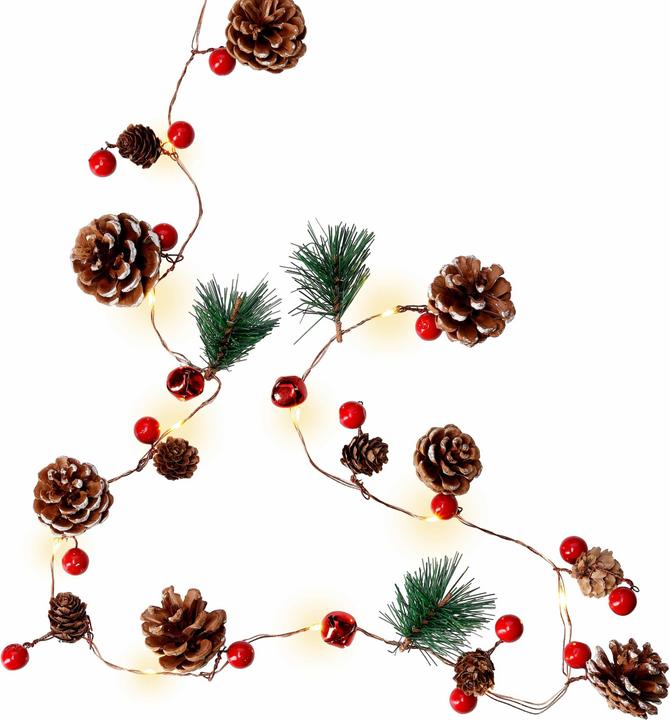 Produktbild Goobay Tannenzapfen & rote Beeren (2.20 m)