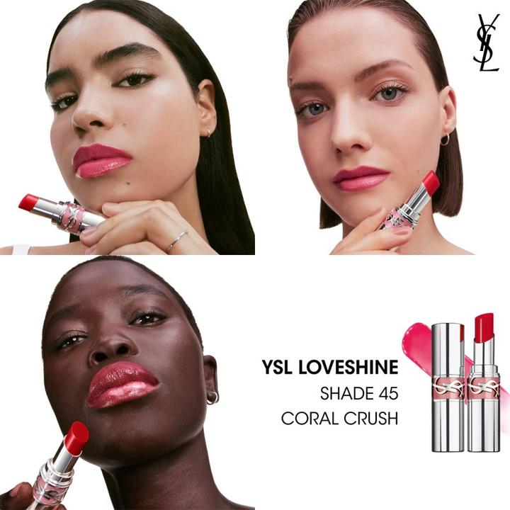 Actual product image Yves Saint Laurent Loveshine Rouge Volupte Shine Lipstick 45