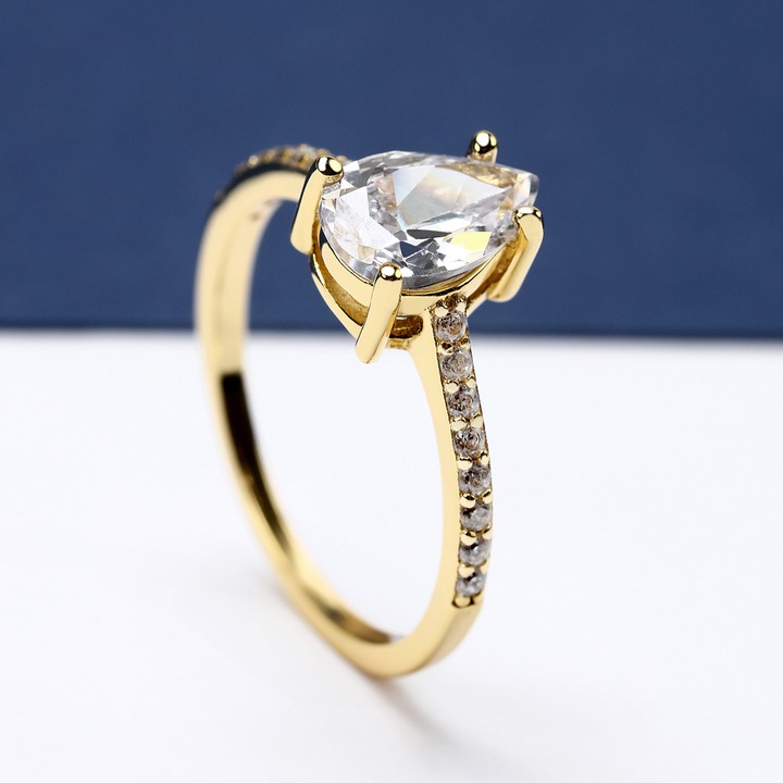 Actual product image Morellato Elegant gold-plated ring with zircons Tesori SAIW2100 - Circuit: 58 mm (58, 925 Silver)