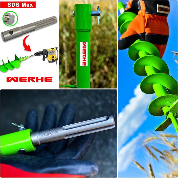 Actual product image Werhe Erdbohrer mit SDS Max Adapter (60 millimetres)