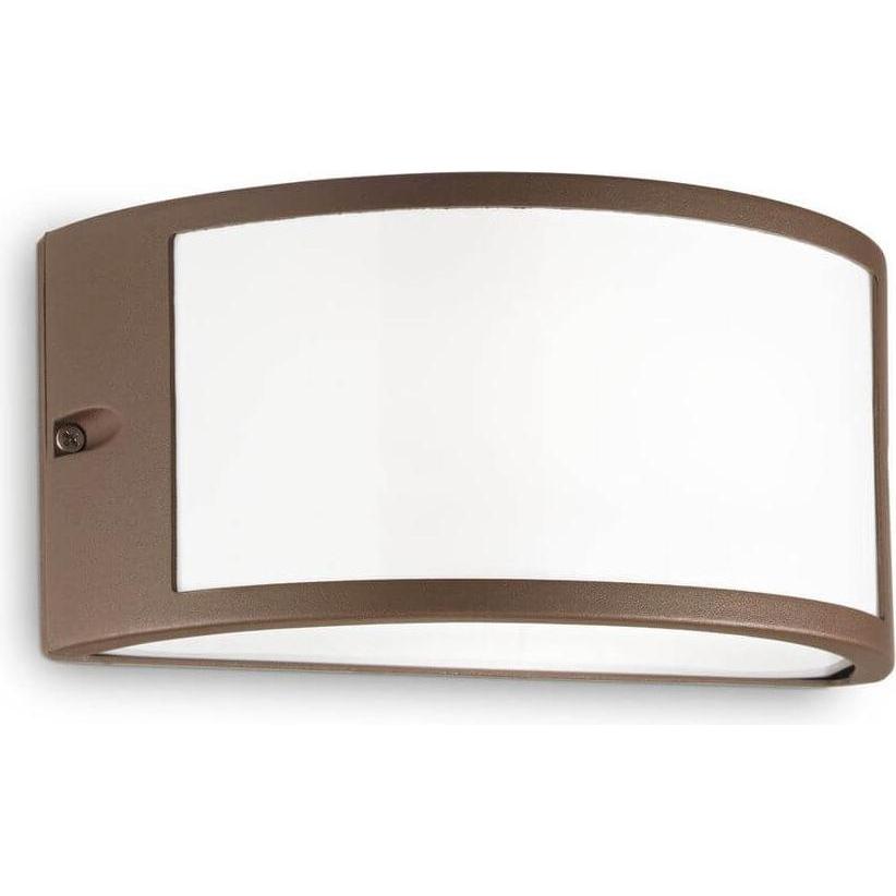 Ideal lux, Gartenbeleuchtung, REX-1 Wandleuchte E27 dimmbar Braun IP44 213217 (E27, IP44)