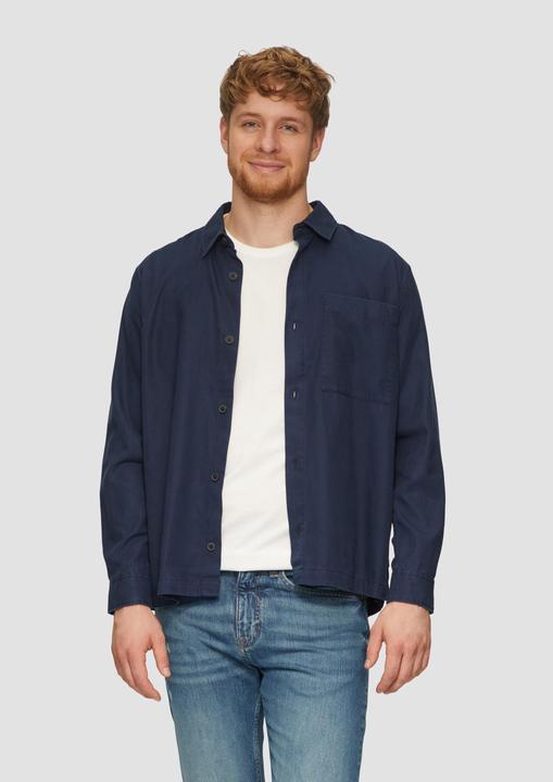 Image du produit S.Oliver Hemd Lässiges Overshirt mit Fischgrat-Struktur (M)